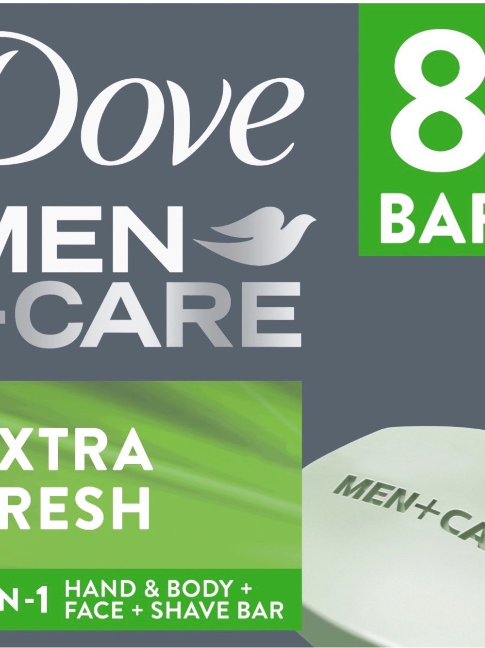 Dove Men+Care Extra Fresh Shave & Body Bar - White